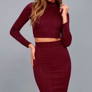 Lulu's My Way Plum Purple Long Sleeve Two Piece